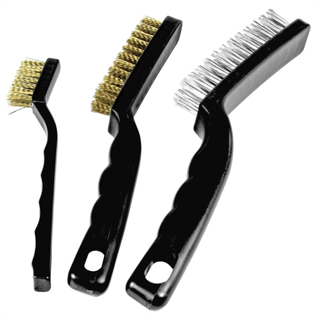 PERFORMANCE TOOL Performance Tool 3-Piece Brass and Stainless Steel Wire Brush Set W1149